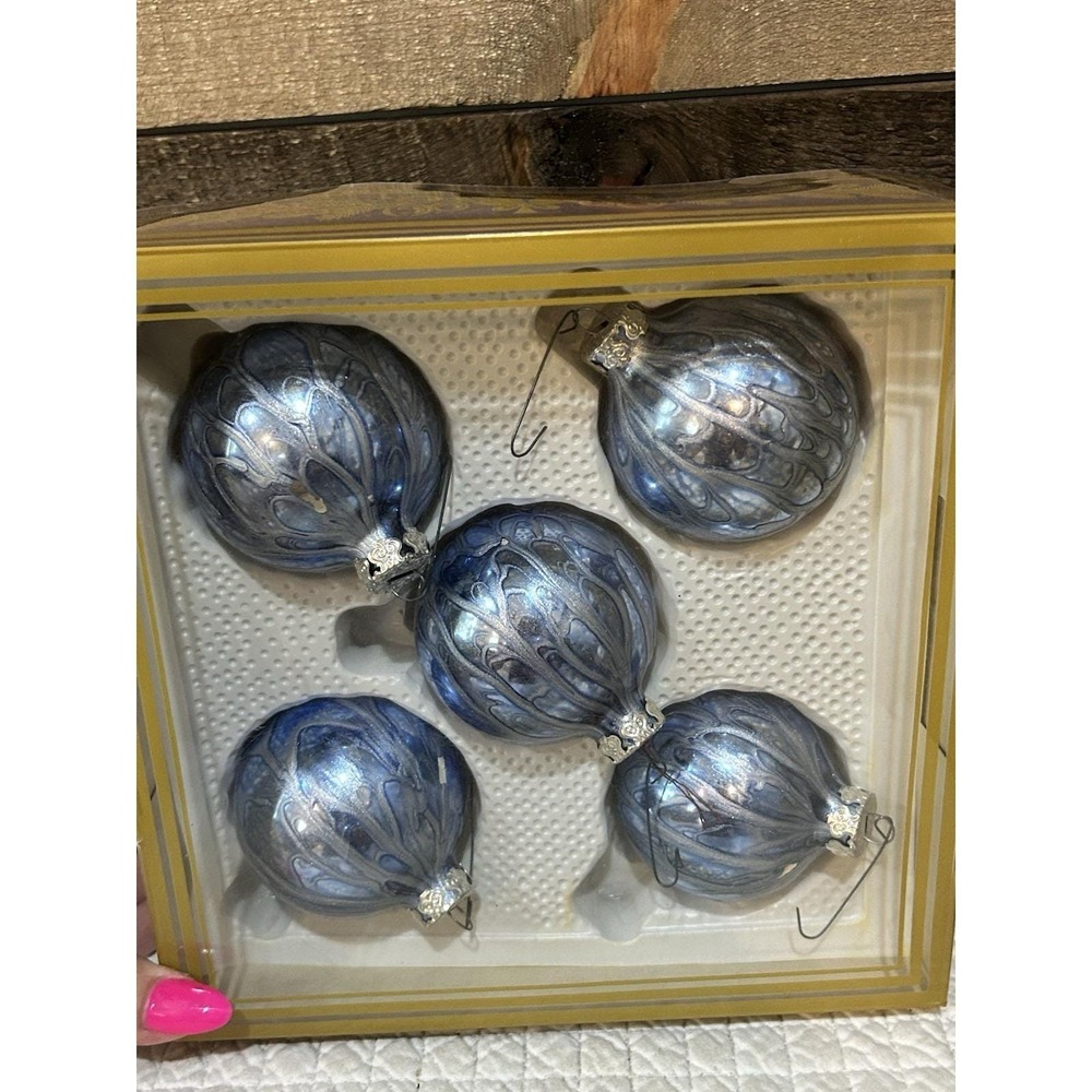 Kurt‎ S. Adler 6 Christmas tree ornaments original box Hand crafted w. Germany